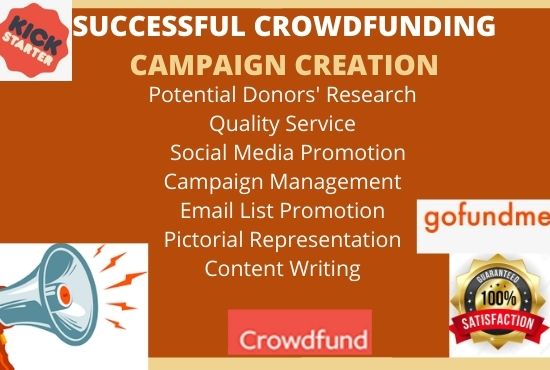 I will do crowdfunding campaign creation website for kickstarter, indiegogo, gofundme, FiverrBox