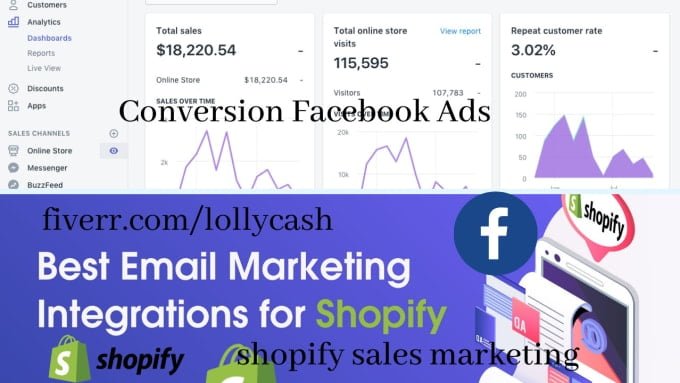 I will do sales boosting shopify klaviyo email marketing fb ads promotion USA traffic, FiverrBox