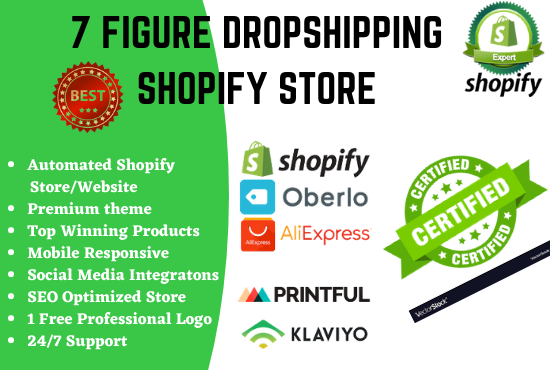 I will build your professional dropshipping shopify store, FiverrBox