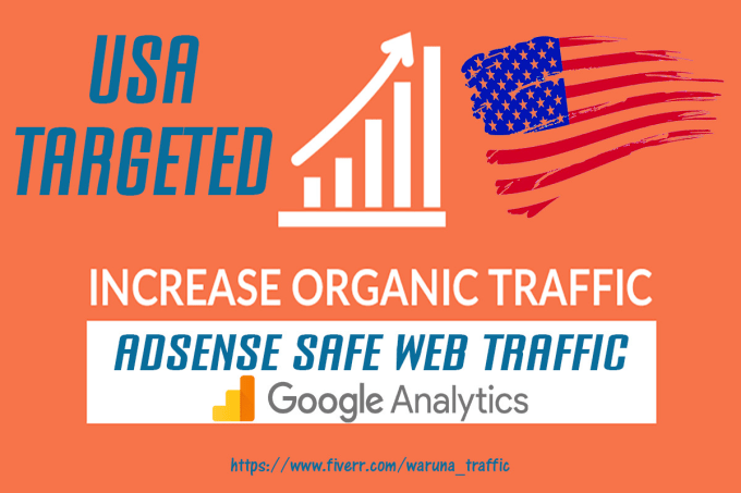 I will send AdSense safe organic website traffic from USA, FiverrBox