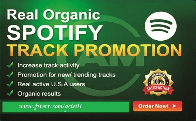 I will do promotion to increase spotify listeners,streams,followers