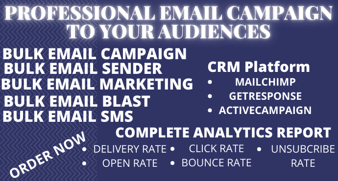 I will do converting bulk email campaign bulk email blast bulk email, FiverrBox