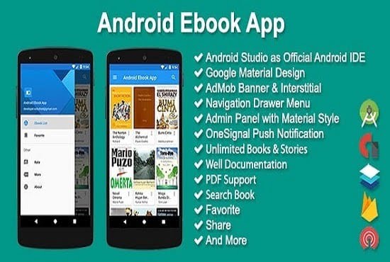 I will develop ebook app, reader app on both android and ios, FiverrBox