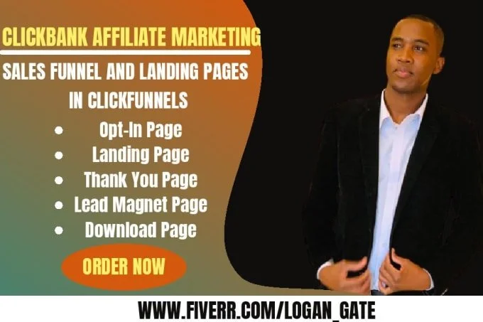Clickbank affiliate marketing sales funnel or Landing Page