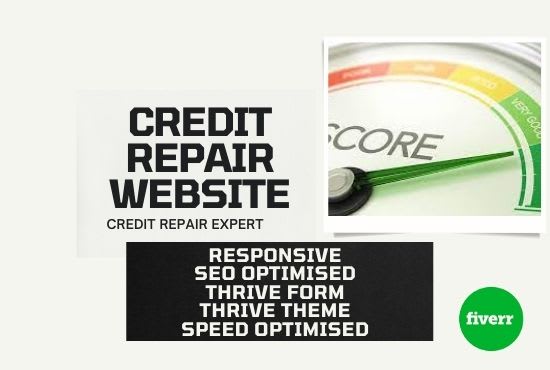 I will credit repair website, sales funnel with lead generation, FiverrBox