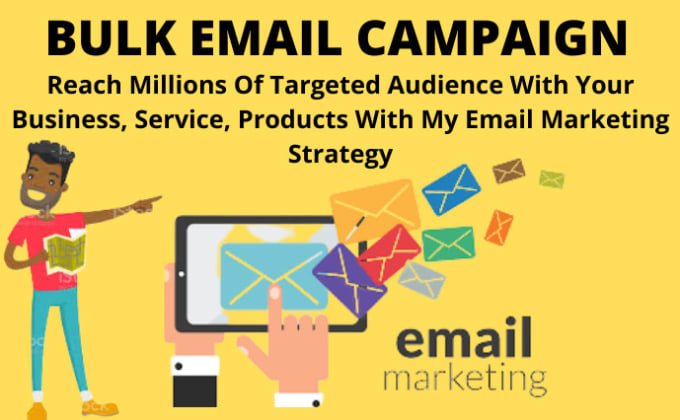 I will will send bulk email marketing, bulk email blast, bulk email, FiverrBox