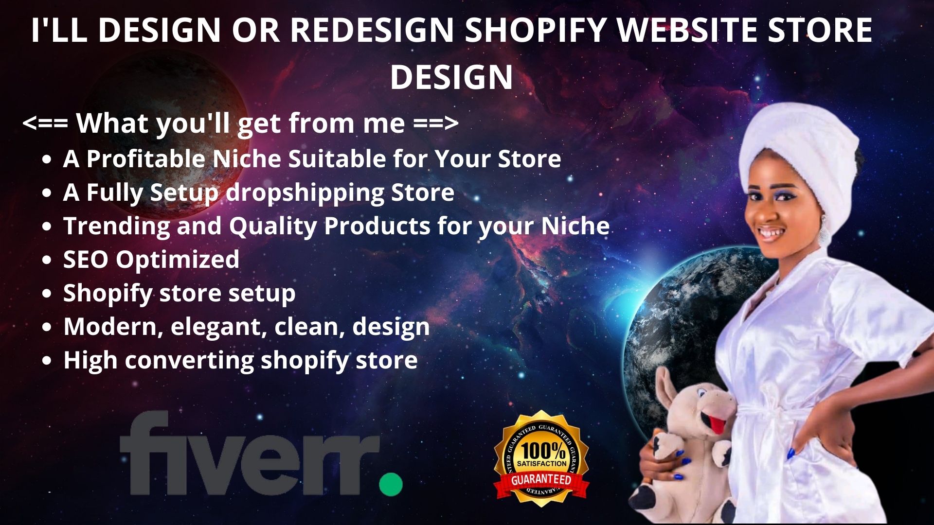 I will create or redesign shopify store design, shopify website design,wix website, FiverrBox
