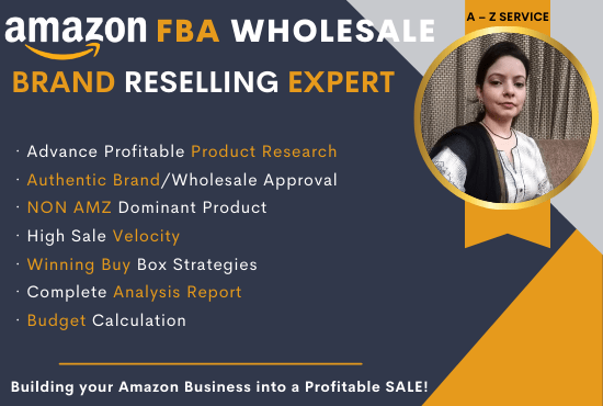 I will be your amazon wholesale virtual assistant fba wholesale brand reselling expert, FiverrBox