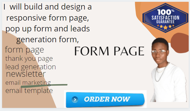 I will build and design a responsive form page, pop up form and leads generation form,, FiverrBox