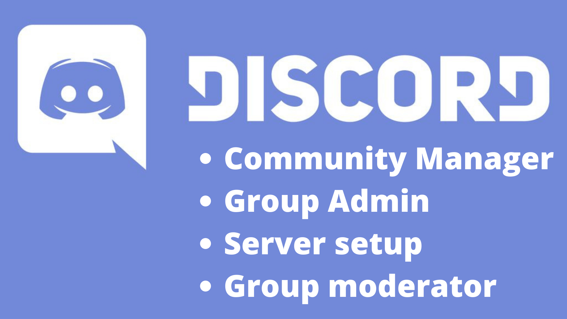 I will do discord server setup discord promotion discord mod nft project group admin, FiverrBox