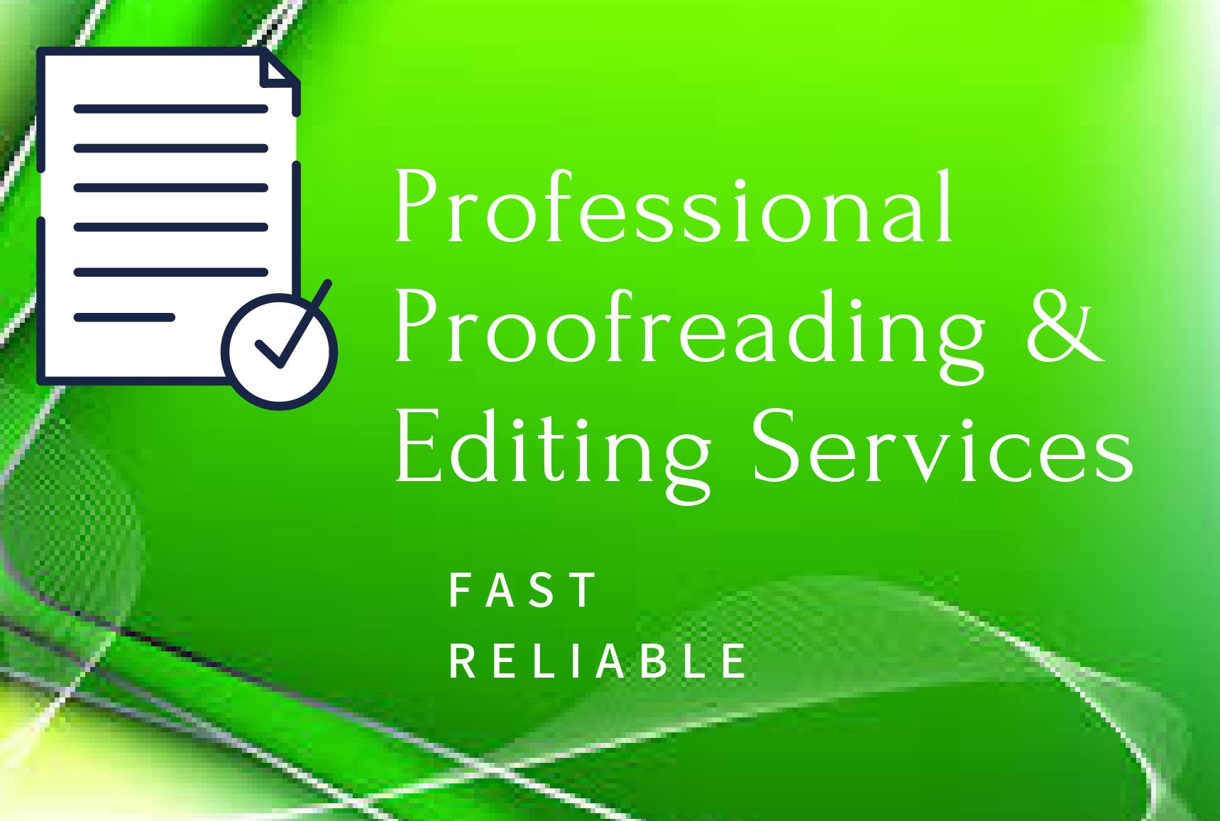 I will be your professional proofreader and editor, FiverrBox
