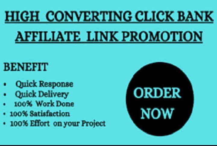I will do affiliate link promotion clickbank affiliate promotion, FiverrBox