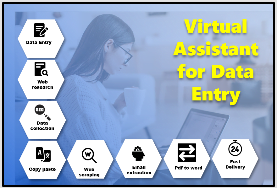 I will be your virtual assistant for data entry, FiverrBox