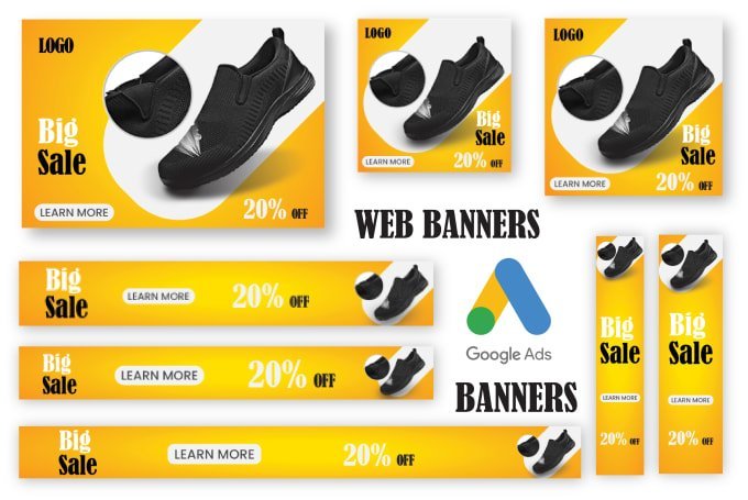 I will design attractive google banner ads, web banners in 24 hours, FiverrBox