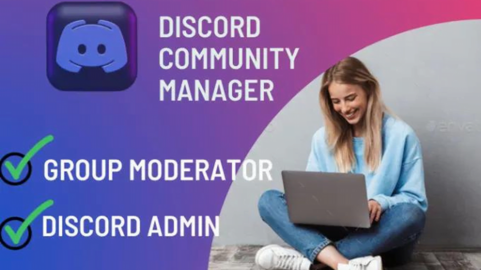 I will discord server setup discord promotion discors mod nft project group admin mod, FiverrBox