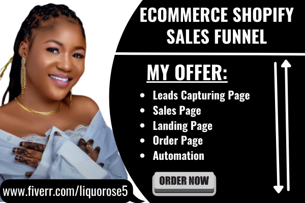 I will do ecommerce sales funnel, shopify sales funnel roi guaranteed sales funnel, FiverrBox