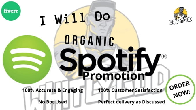 I will do organic spotify promotion to boost your spotify monthly listeners up, FiverrBox