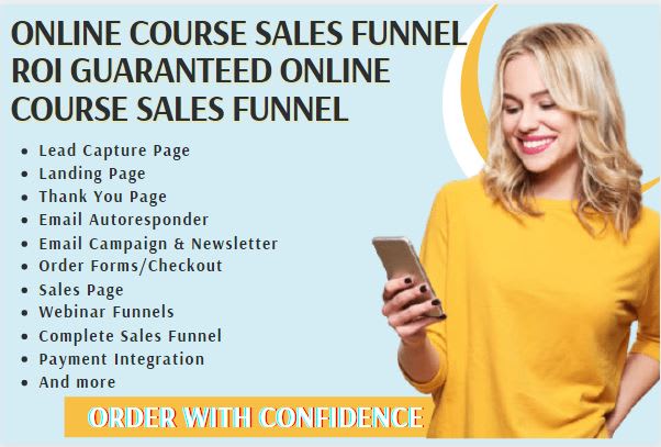 I will do sales funnel, ROI guaranteed sales funnel, online course sales funnel for you, FiverrBox