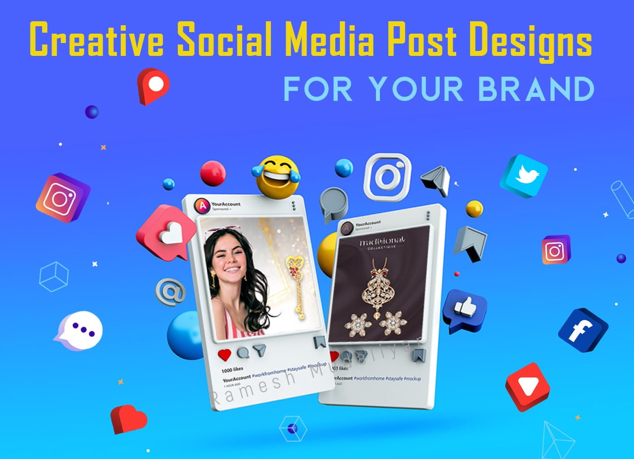 I will create social media creative post designs for you, FiverrBox
