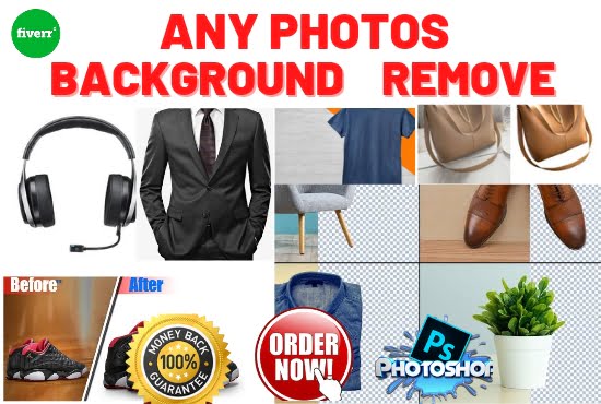 I will remove any photo background, abobe photoshop editing any work editing few hours, FiverrBox