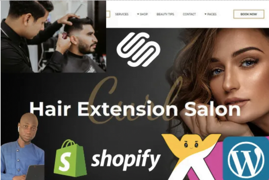 I will create hair extension, fashion beauty salon, spa, cosmetic on Wix, WordPress website, FiverrBox