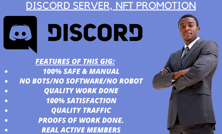 I will do nft promotion, discord marketing, nft discord promo to 750k real audiences, FiverrBox