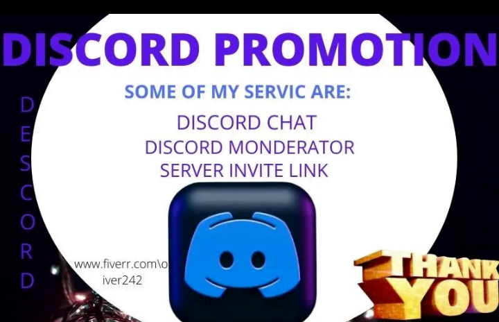 I will discord promotion, discord chat, discord moderator, discord mod, FiverrBox
