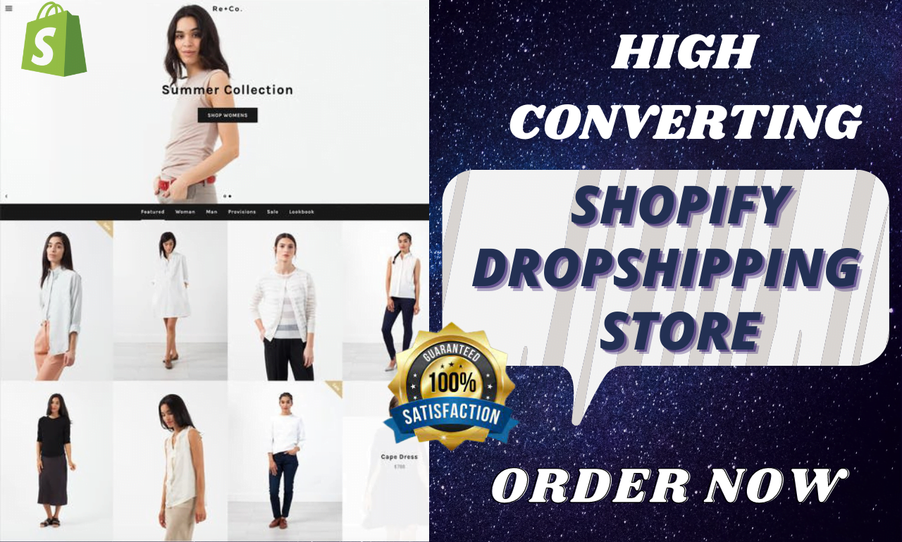 I will build shopify dropshipping store, shopify store design, shopify website design, FiverrBox