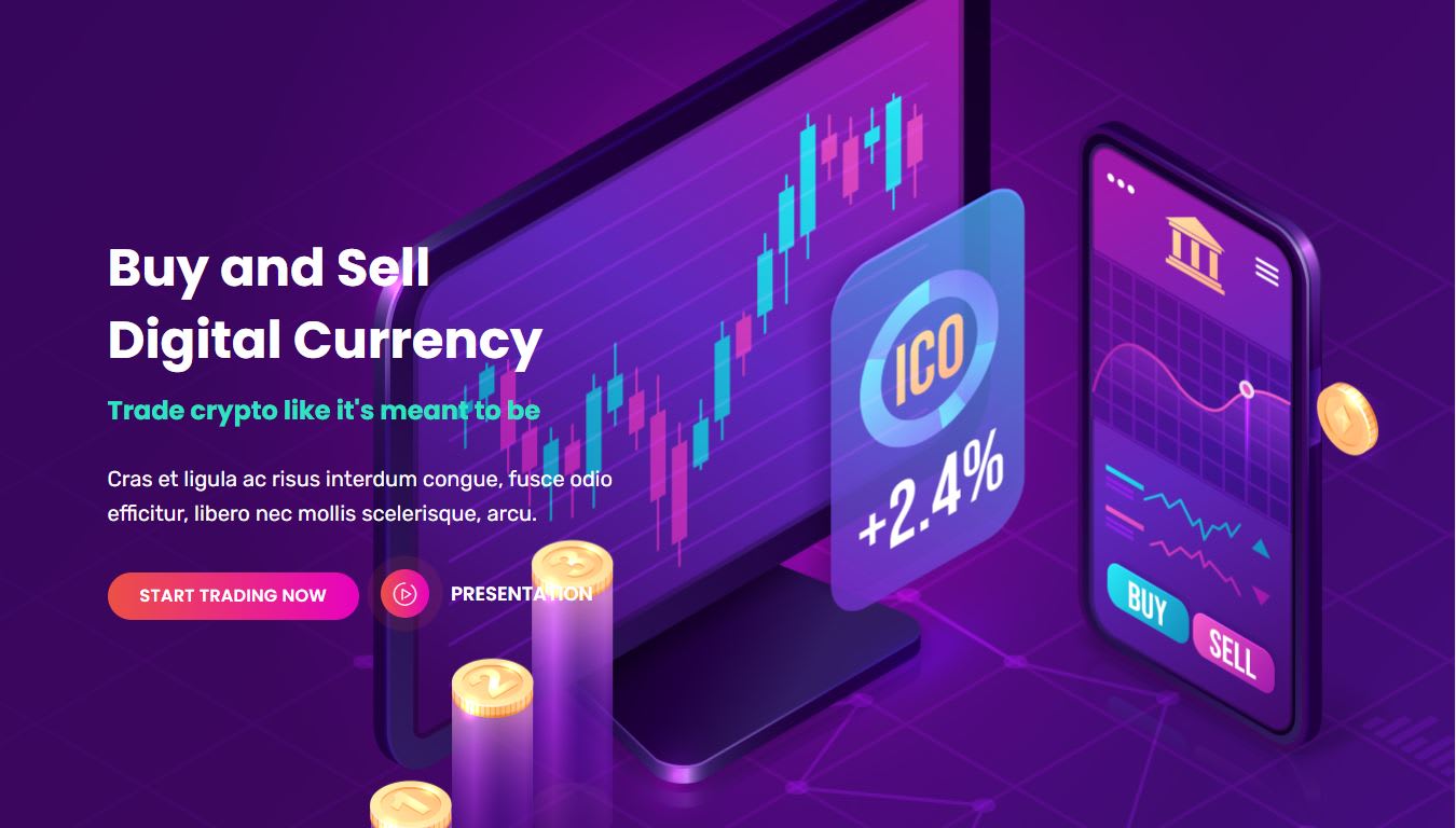 I will create cryptocurrency website, ico token, crypto website, crypto landing page, FiverrBox