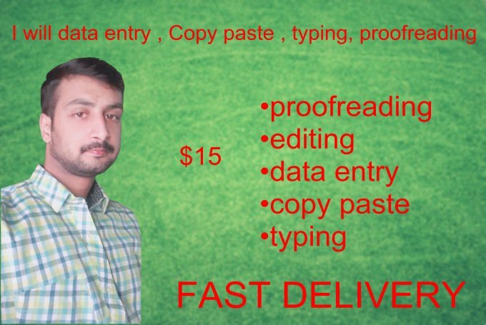 I will data entry ,copy paste , typing, FiverrBox