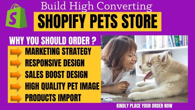 I will design high converting shopify pets store and website, FiverrBox