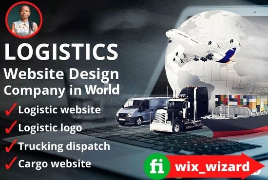 I will design logistic website, logistic logo, trucking dispatch,transportation website, FiverrBox