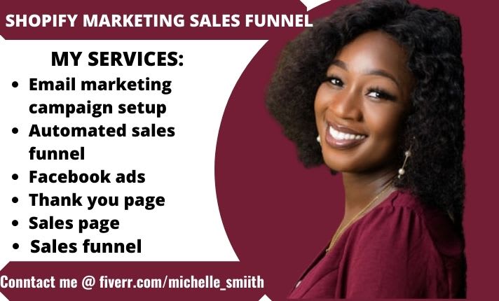 I will shopify marketing sales funnel,ebay, etsy sales funnel clickfunnel landing page, FiverrBox