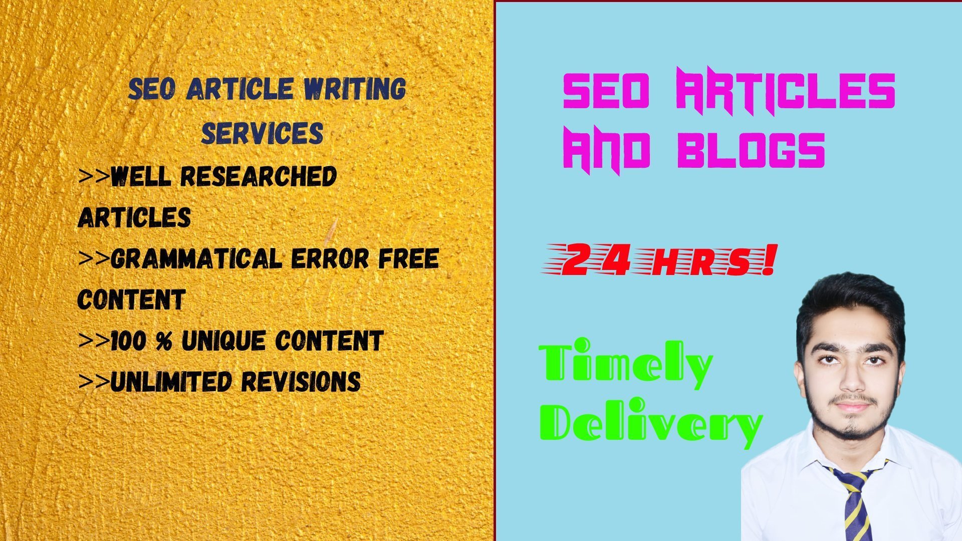 I will do unique SEO article writing in 24 hours, FiverrBox