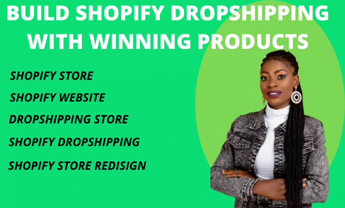 I will build shopify dropshipping store, shopify store design, shopify website, FiverrBox