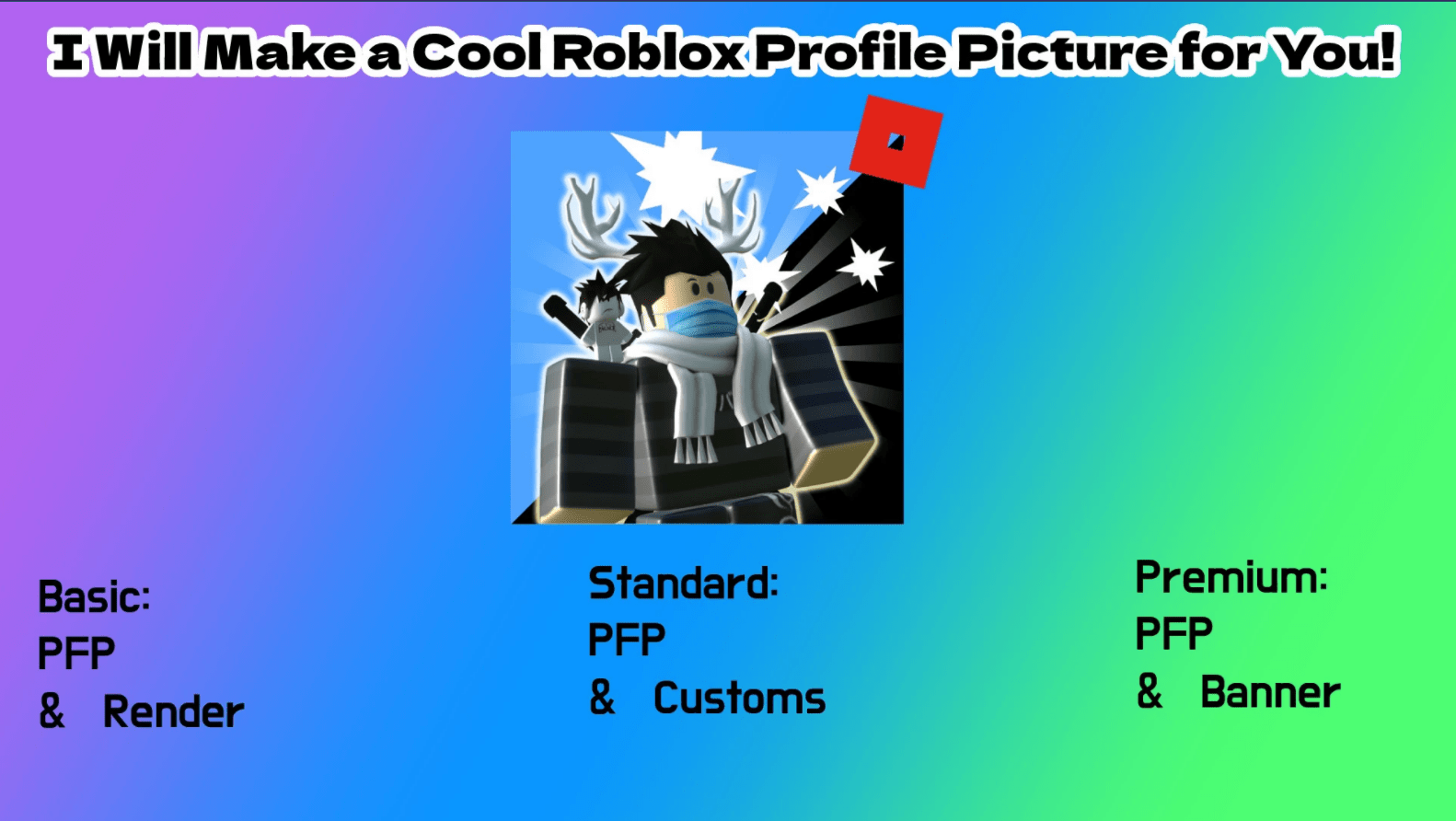 create a simple gfx for a roblox profile picture