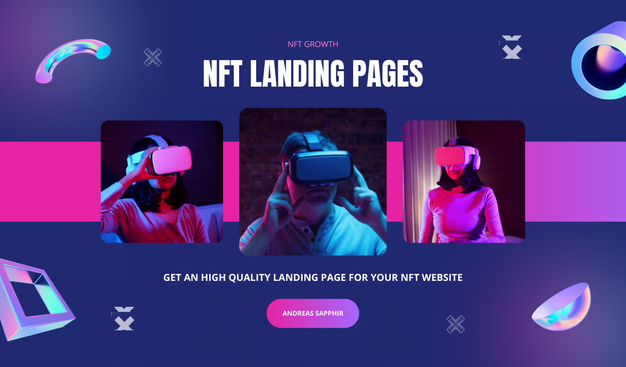 I will design an nft website , nft homepage and nft landing page