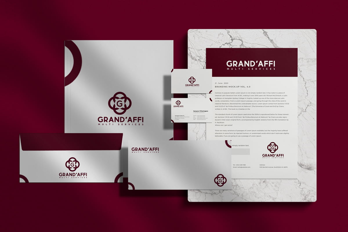 I will create a flat modern logo with corporate identity or brand style guide, FiverrBox