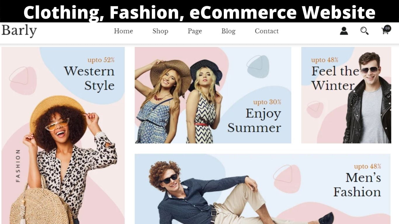 I will design clothing website, fashion, beauty ecommerce, FiverrBox