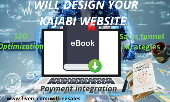 I will design your kajabi website and be your funnel expert, FiverrBox