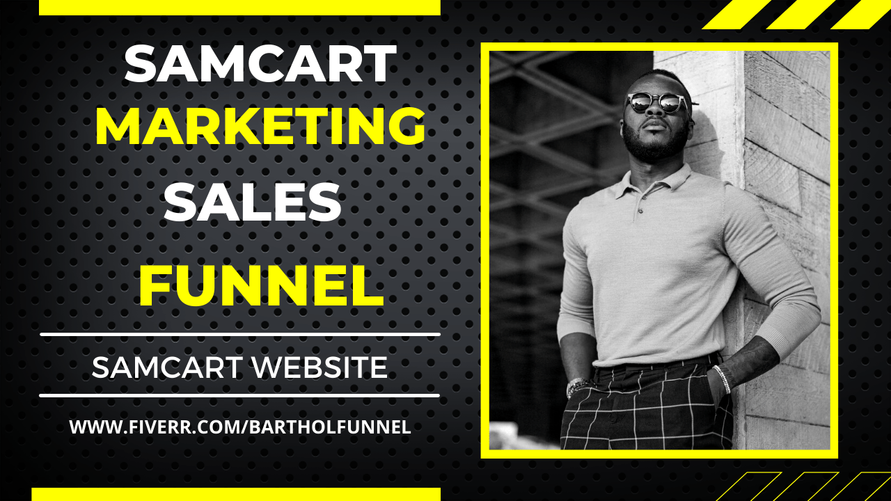 I will samcart sales funnel, landing page in samcart, sales funnel in samcart, FiverrBox