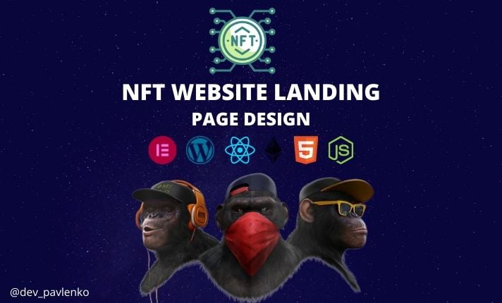 I will design nft landing page, nft website, nft art marketplace, crypto landing page, FiverrBox