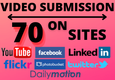 I will do manual video submission on 60 video sharing sites with high da, FiverrBox
