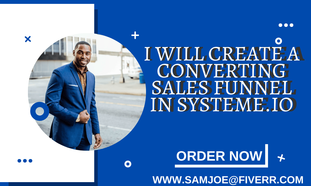 I will create sales funnel,landing page,lead page in systeme io, FiverrBox