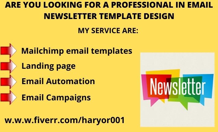 I will design newsletter, email template, FiverrBox