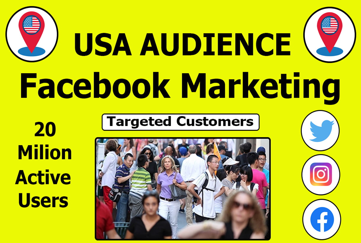 I will do facebook promotion and marketing USA, FiverrBox