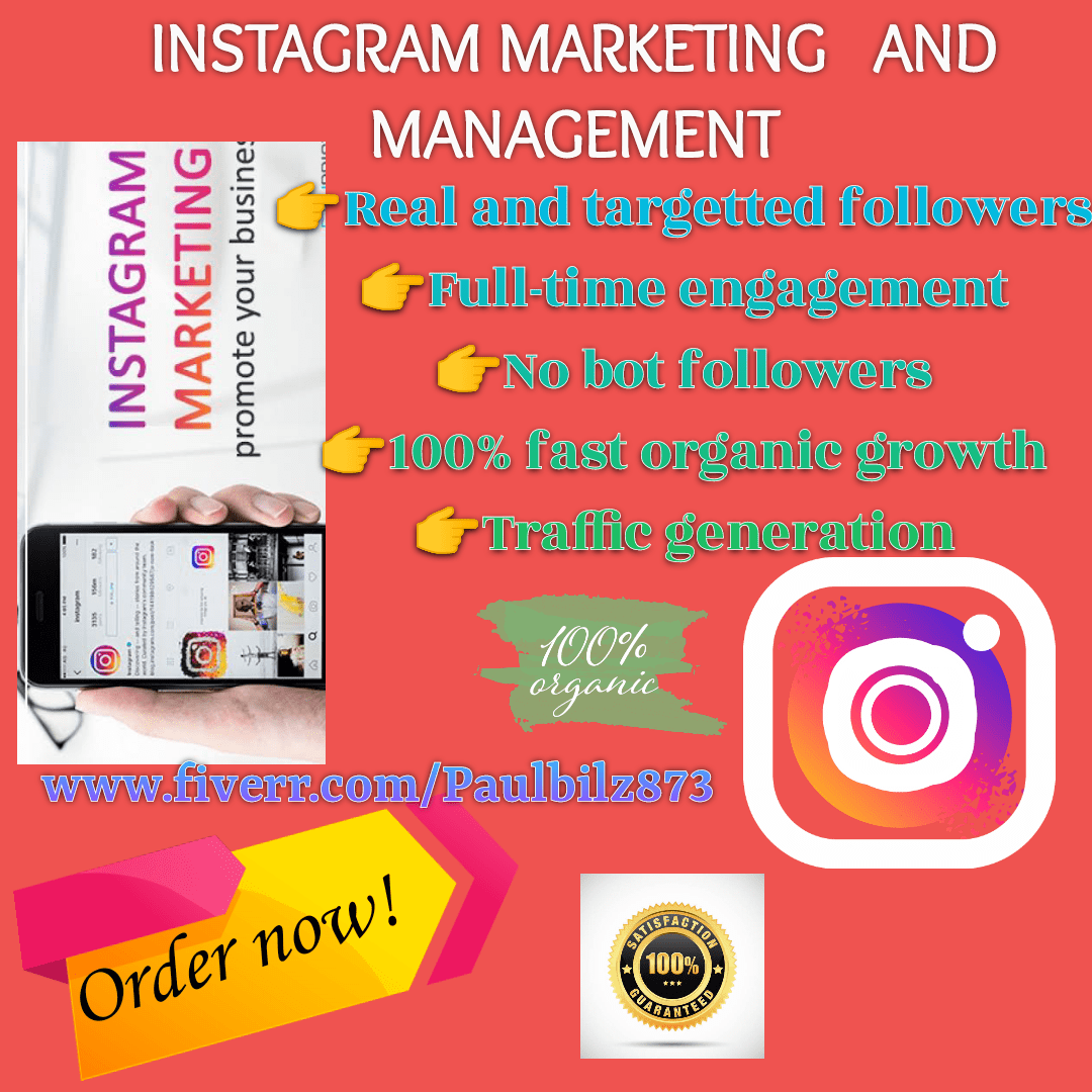 I will do Instagram marketing and promotion with organic growth, FiverrBox