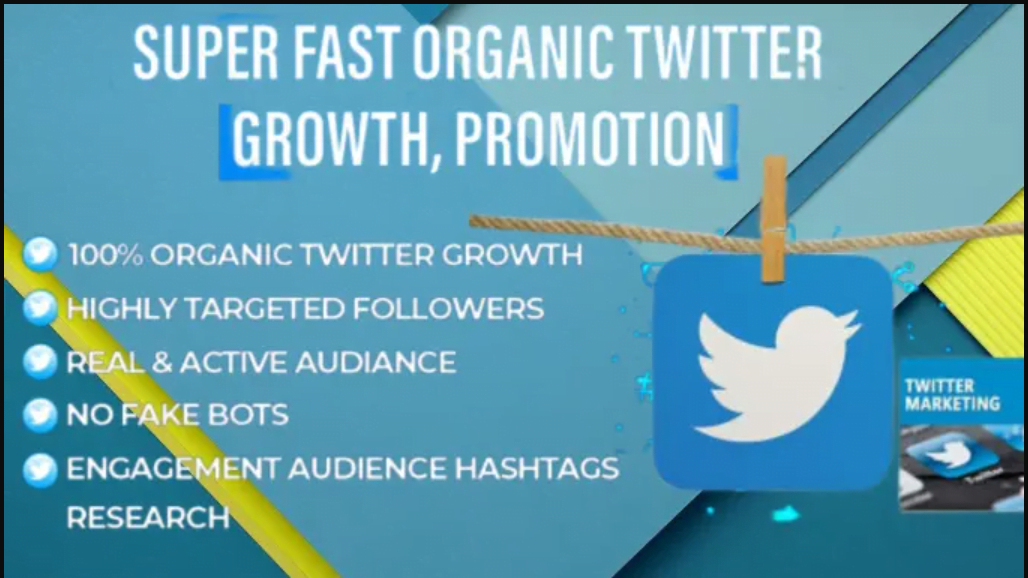 I will do super fast organic twitter growth, promotion, marketing, FiverrBox