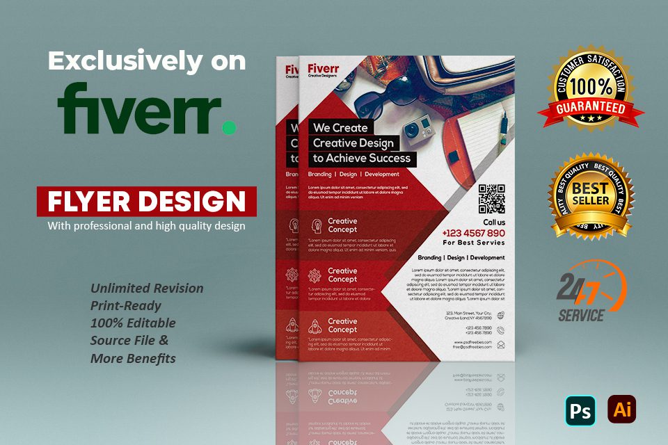 I will do an awesome flyer design for your business, FiverrBox