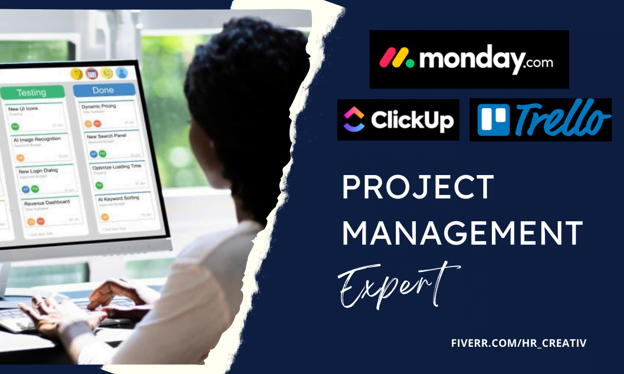 I will setup monday crm, trello, clickup project management, FiverrBox